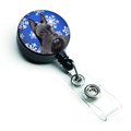 Carolines Treasures Scottish Terrier Winter Snowflakes Holiday Retractable Badge Reel SC9386BR